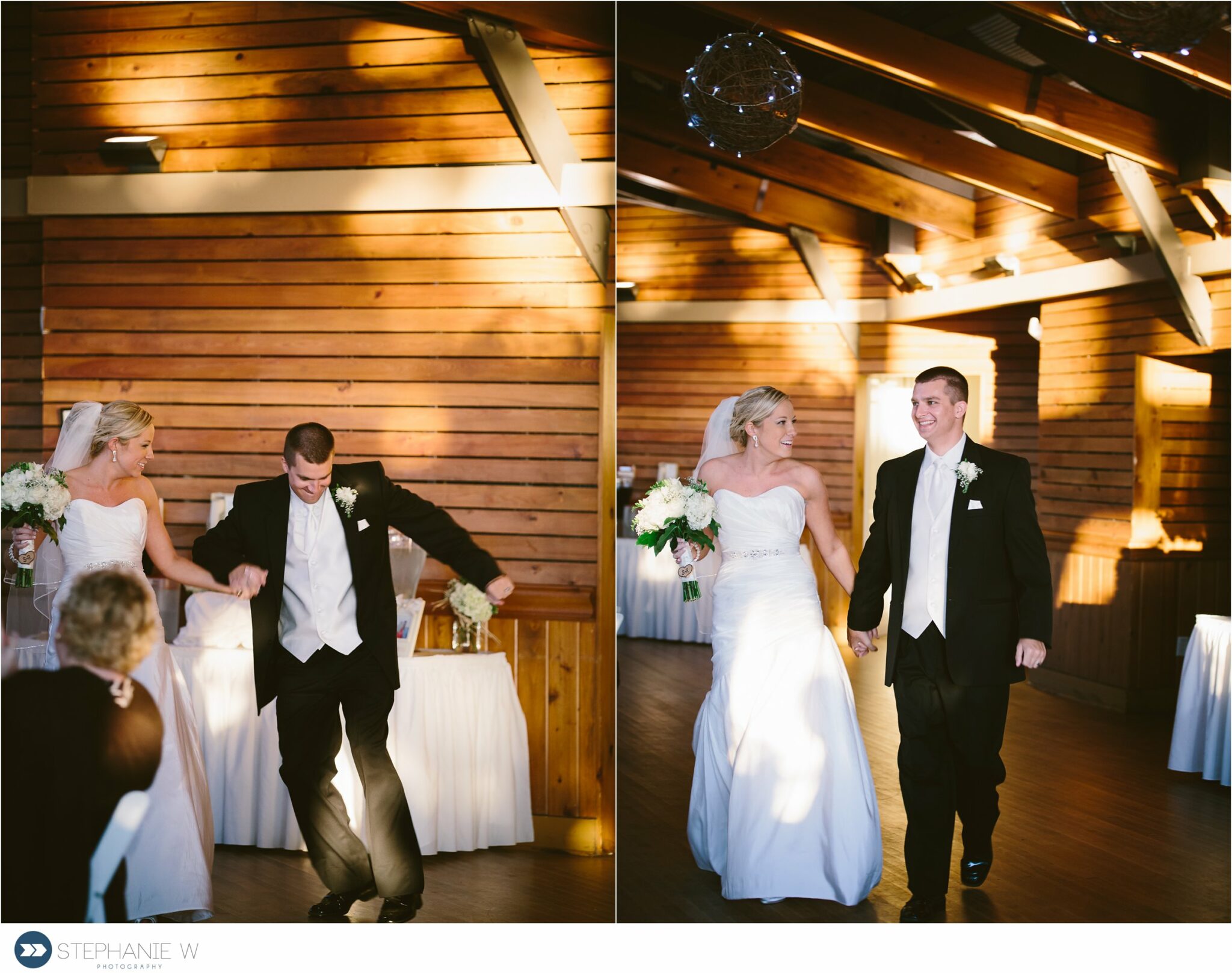 bride and groom walker's landing