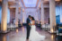 bride and groom slow dancing inside of the treasury on the plaza reception
