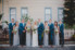 wedding party posed in front of house in st. augustine
