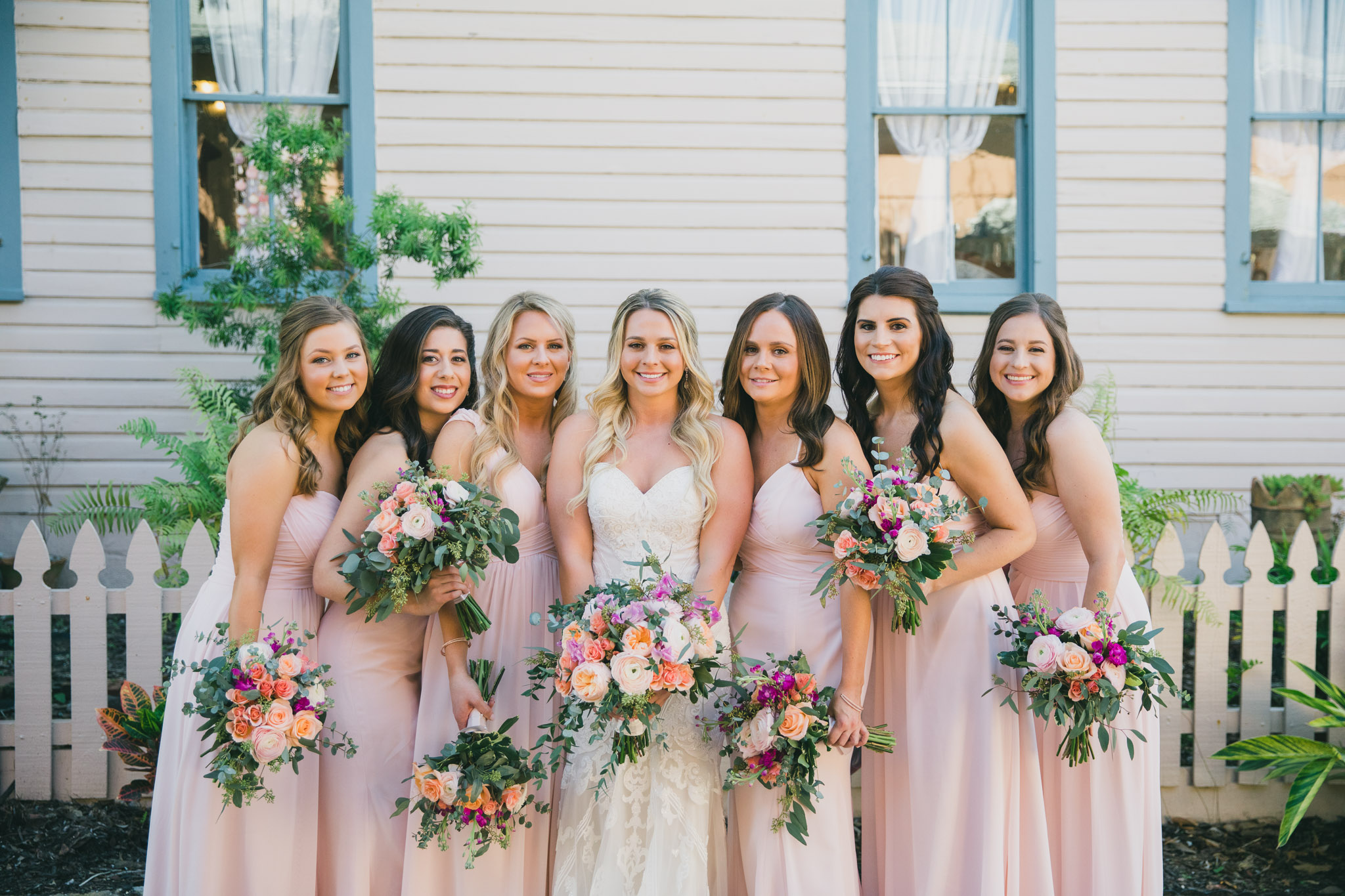 bride and bridesmaids portrait